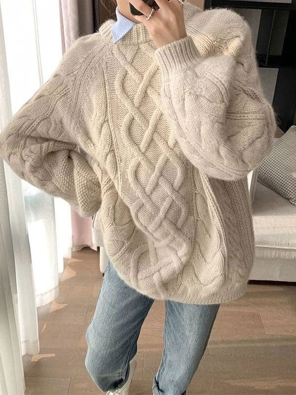 Mirla | Stickad Tröja med Textur-Eva Jonsson