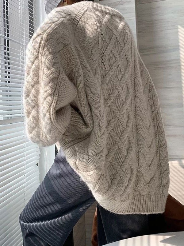 Mirla | Stickad Tröja med Textur-Eva Jonsson