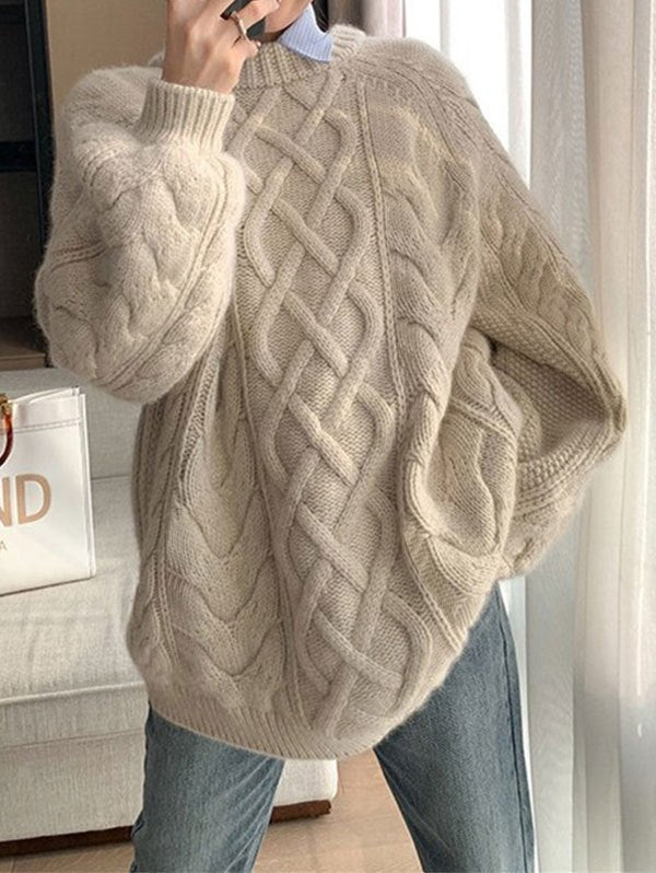 Mirla | Stickad Tröja med Textur-Eva Jonsson
