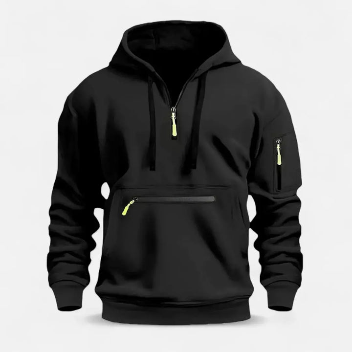 Mirla | Stickad Zip-Up Huvtröja-Eva Jonsson