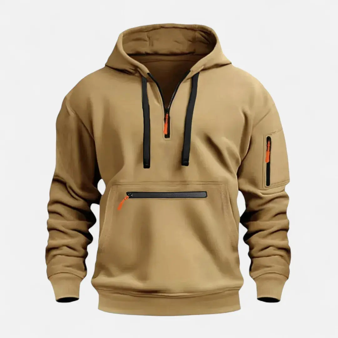 Mirla | Stickad Zip-Up Huvtröja-Eva Jonsson