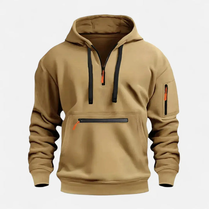 Mirla | Stickad Zip-Up Huvtröja-Eva Jonsson