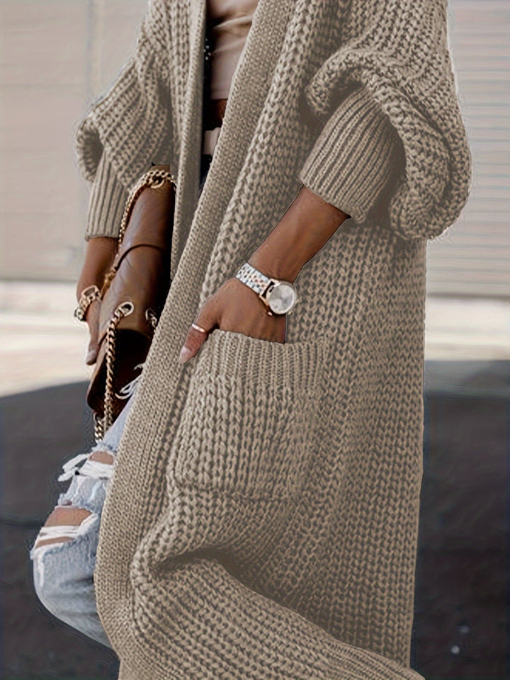 Mirla | Stickad cardigan i ull med fickor för damer Perfekt för vardagen-Eva Jonsson