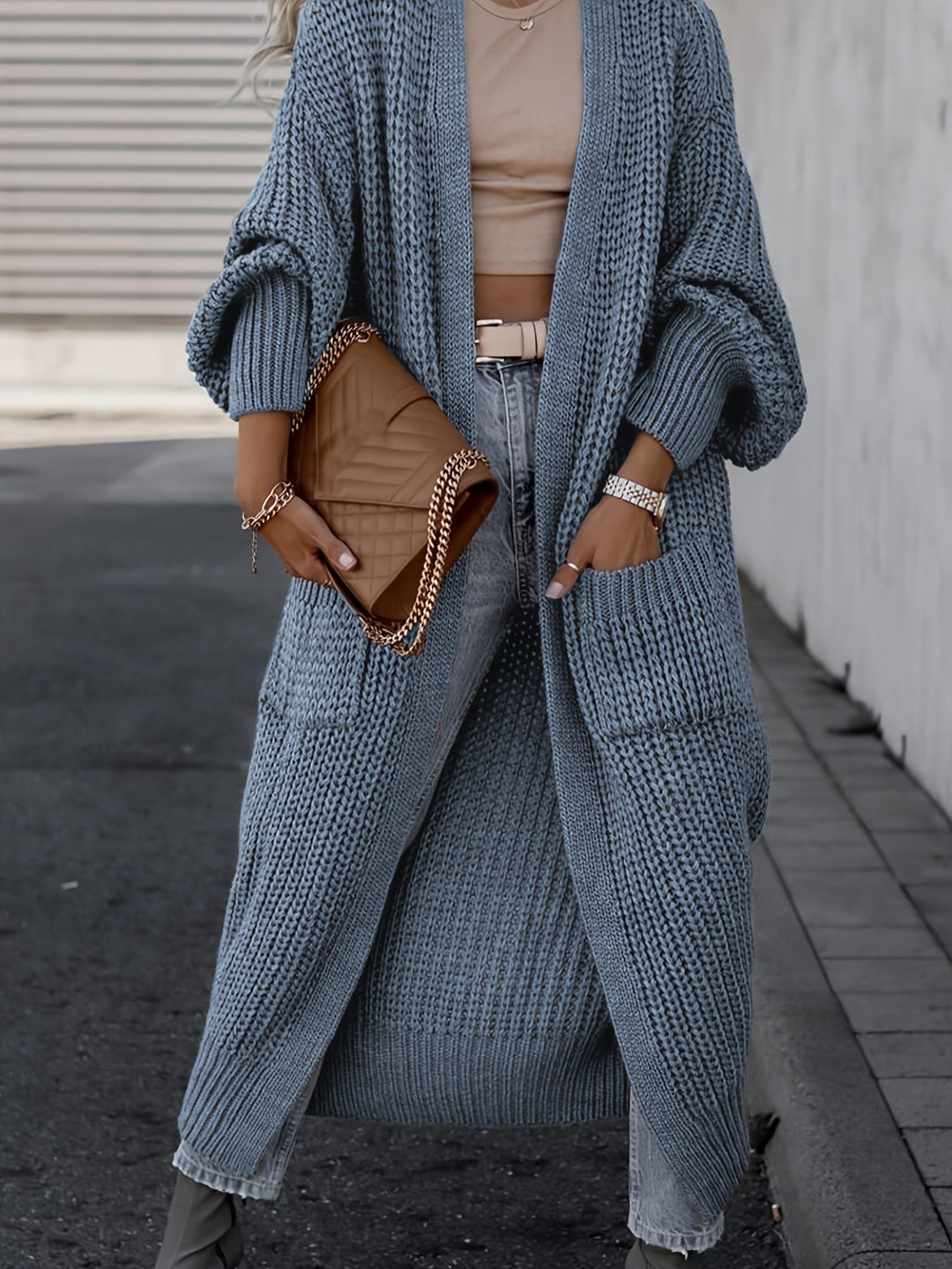 Mirla | Stickad cardigan i ull med fickor för damer Perfekt för vardagen-Eva Jonsson