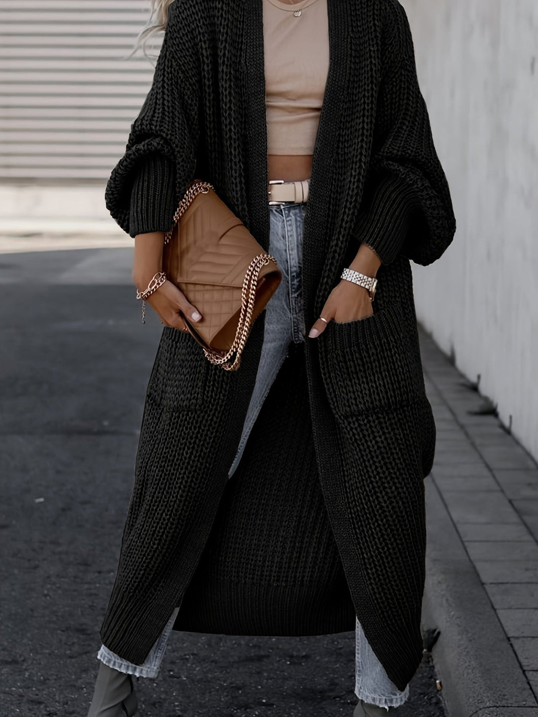 Mirla | Stickad cardigan i ull med fickor för damer Perfekt för vardagen-Eva Jonsson