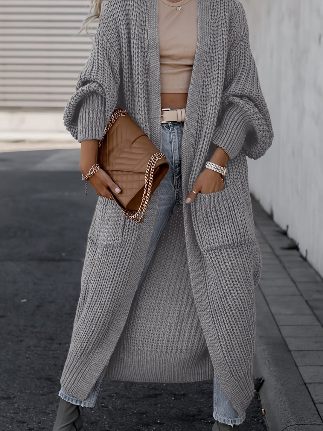 Mirla | Stickad cardigan i ull med fickor för damer Perfekt för vardagen-Eva Jonsson