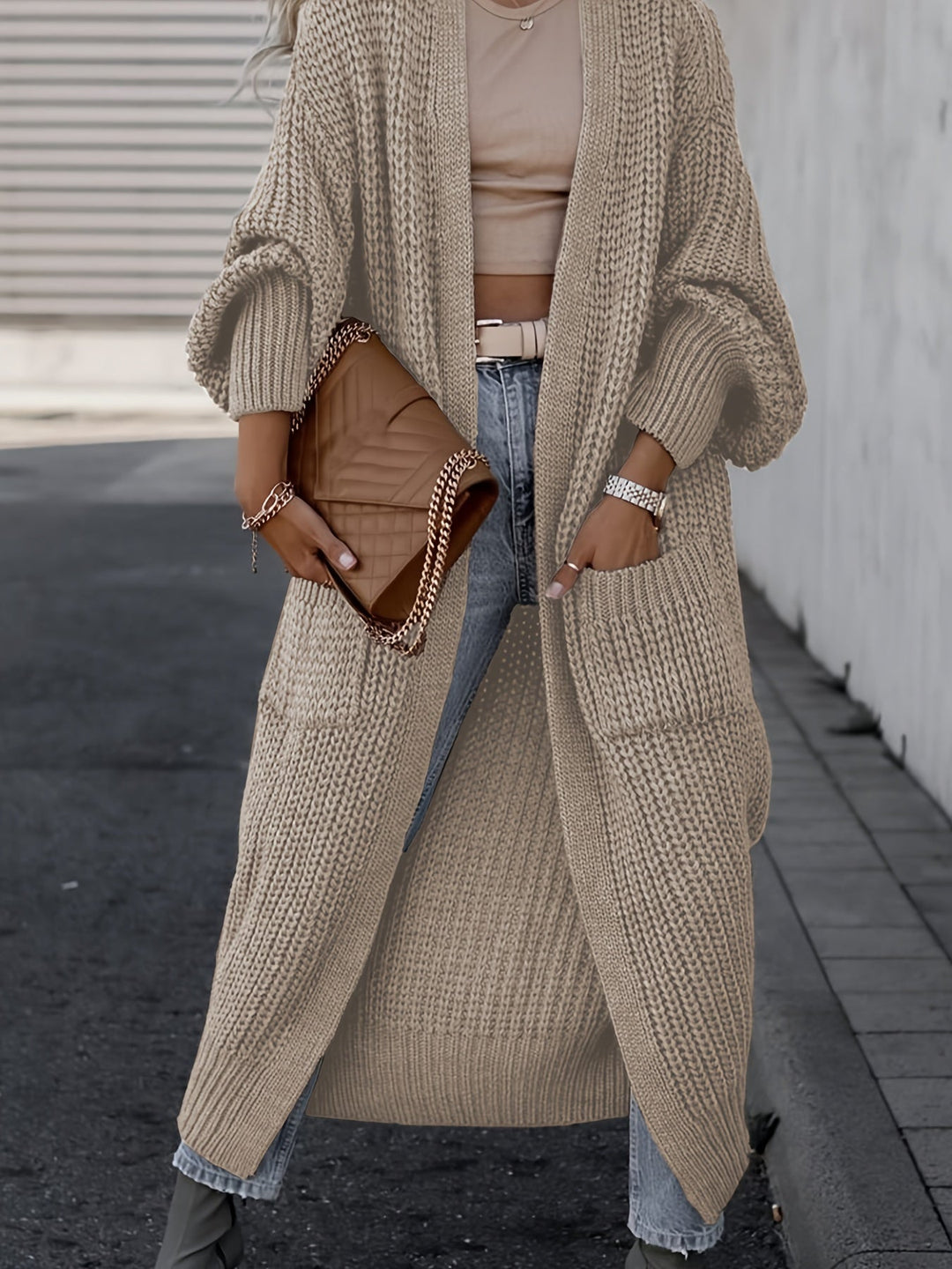 Mirla | Stickad cardigan i ull med fickor för damer Perfekt för vardagen-Eva Jonsson