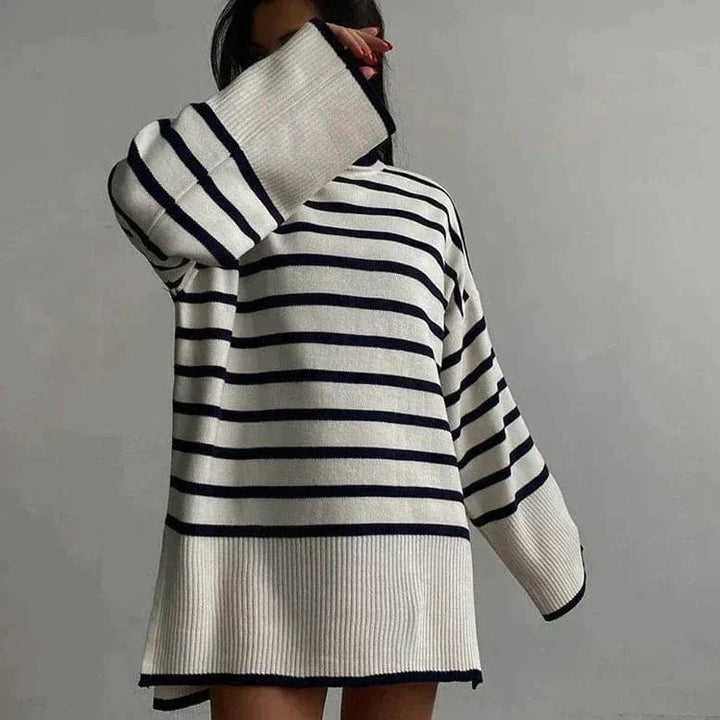 Mirla | Stickad tröja Oversized Fit Mjuk Rullkrage Lång Ärmal Fritidsdesign-Eva Jonsson