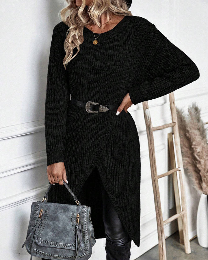 Mirla | Stickad tröja för modern komfort och enkelt stil för kvinnor-Eva Jonsson