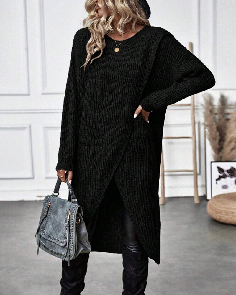 Mirla | Stickad tröja för modern komfort och enkelt stil för kvinnor-Eva Jonsson