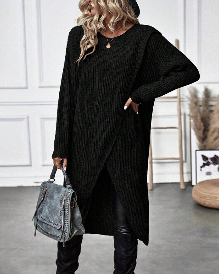 Mirla | Stickad tröja för modern komfort och enkelt stil för kvinnor-Eva Jonsson