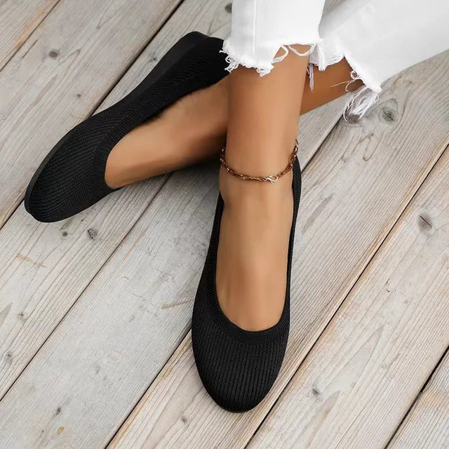 Mirla | Stickade ballerina skor för kvinnor-Eva Jonsson
