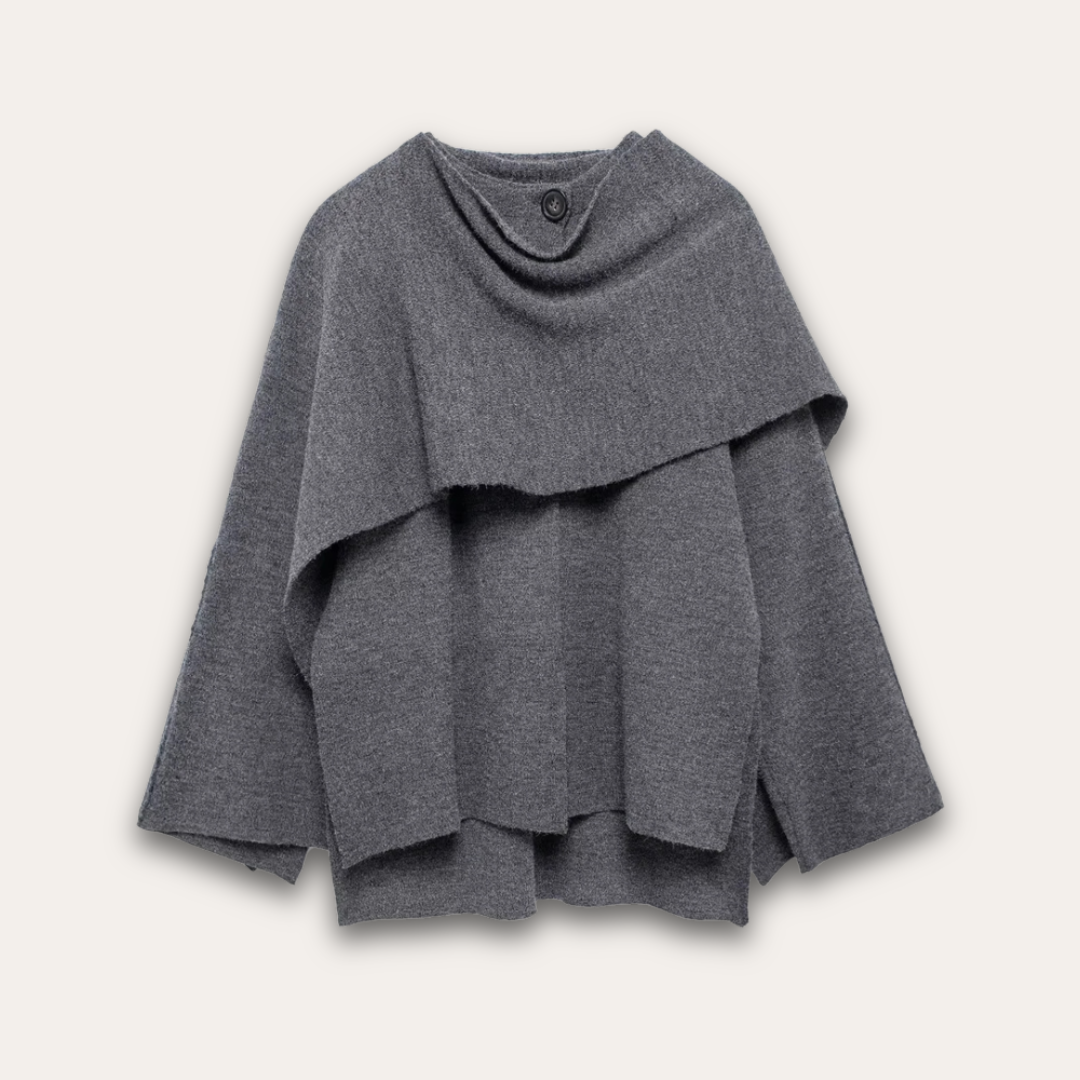 Mirla | Stilfull Poncho-Tröja för Kvinnor-Eva Jonsson