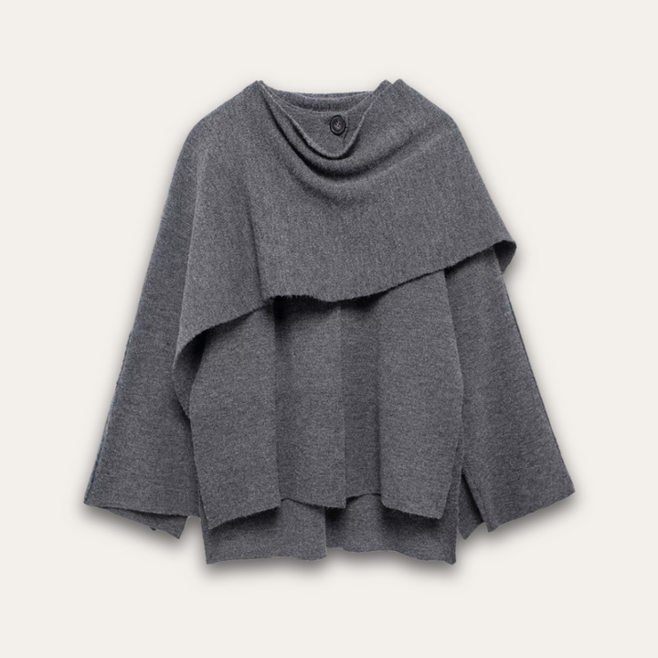 Mirla | Stilfull Poncho-Tröja för Kvinnor-Eva Jonsson
