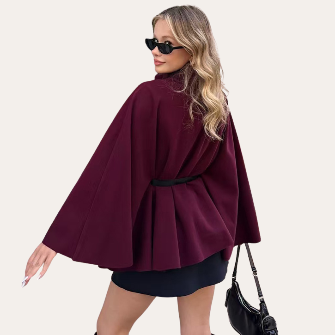 Mirla | Stilfull Ull Cape Kappa för Kvinnor-Eva Jonsson