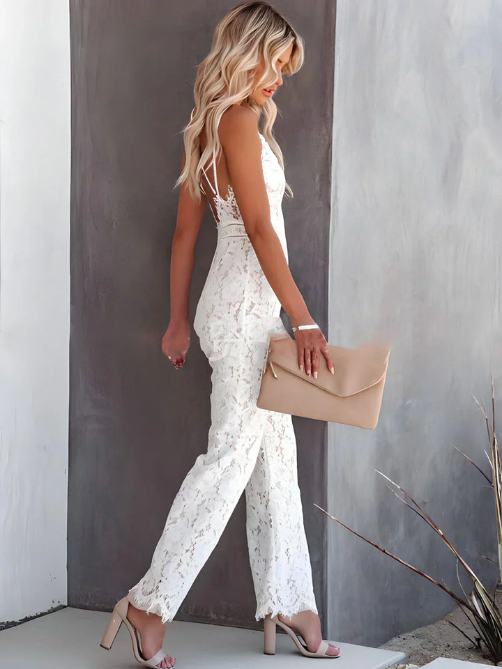 Mirla | Stilfull ärmlös spets-jumpsuit-Eva Jonsson