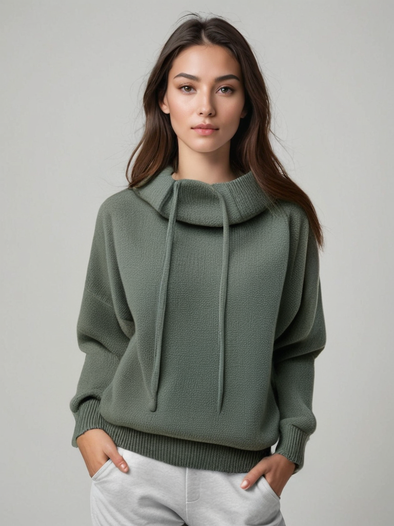 Mirla | Stilfullt Stickad Hoodie för Kvinnor-Eva Jonsson