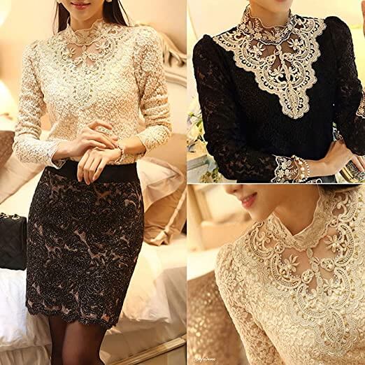 Mirla | Stilig Broderad Damblus-Eva Jonsson