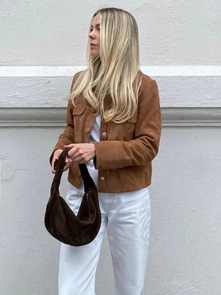 Mirla | Stilig Mockajacka för Dam-Eva Jonsson