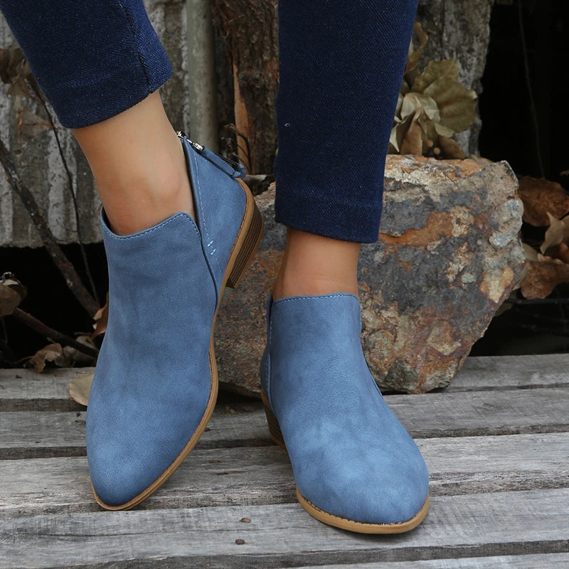 Mirla | Stiliga Mockaskinn Ankelboots Med-Eva Jonsson