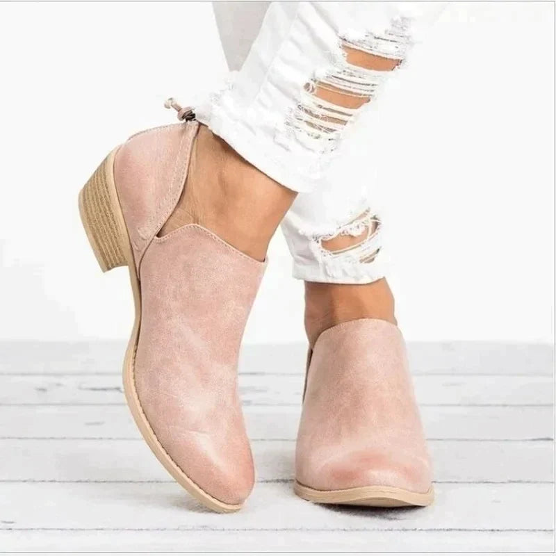 Mirla | Stiliga Mockaskinn Ankelboots Med-Eva Jonsson
