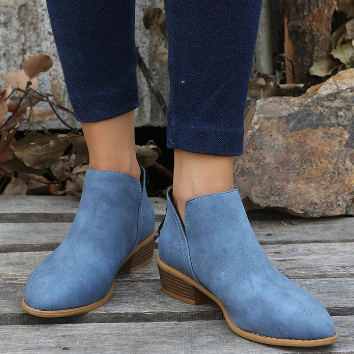 Mirla | Stiliga Mockaskinn Ankelboots Med-Eva Jonsson