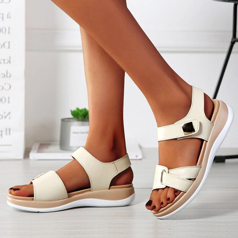 Mirla | Stiliga Platta Ortopediska Sandaler-Eva Jonsson