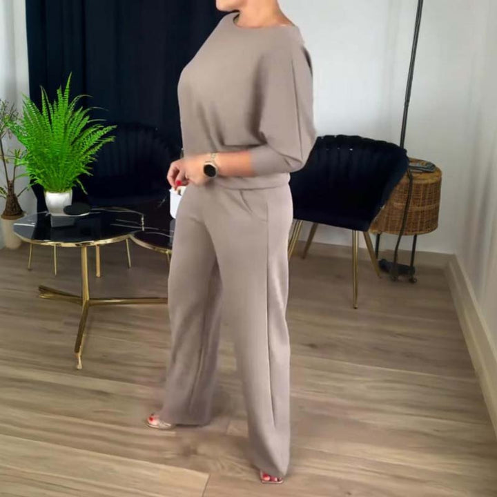 Mirla | Stiligt 3-Delat Set Bestående Av En Lång Cardigan, Topp och Byxor-Eva Jonsson