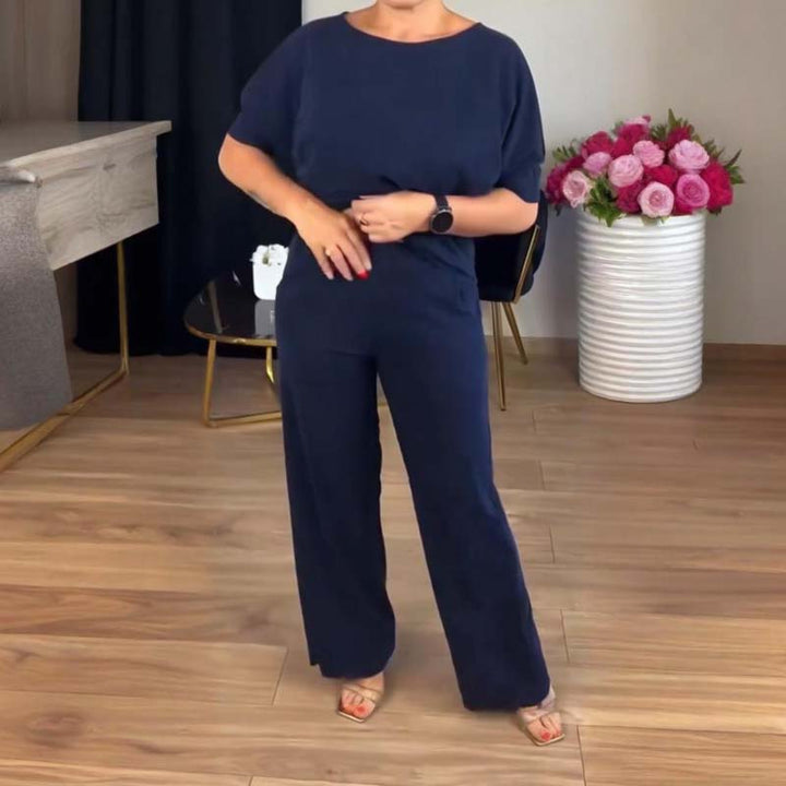 Mirla | Stiligt 3-Delat Set Bestående Av En Lång Cardigan, Topp och Byxor-Eva Jonsson