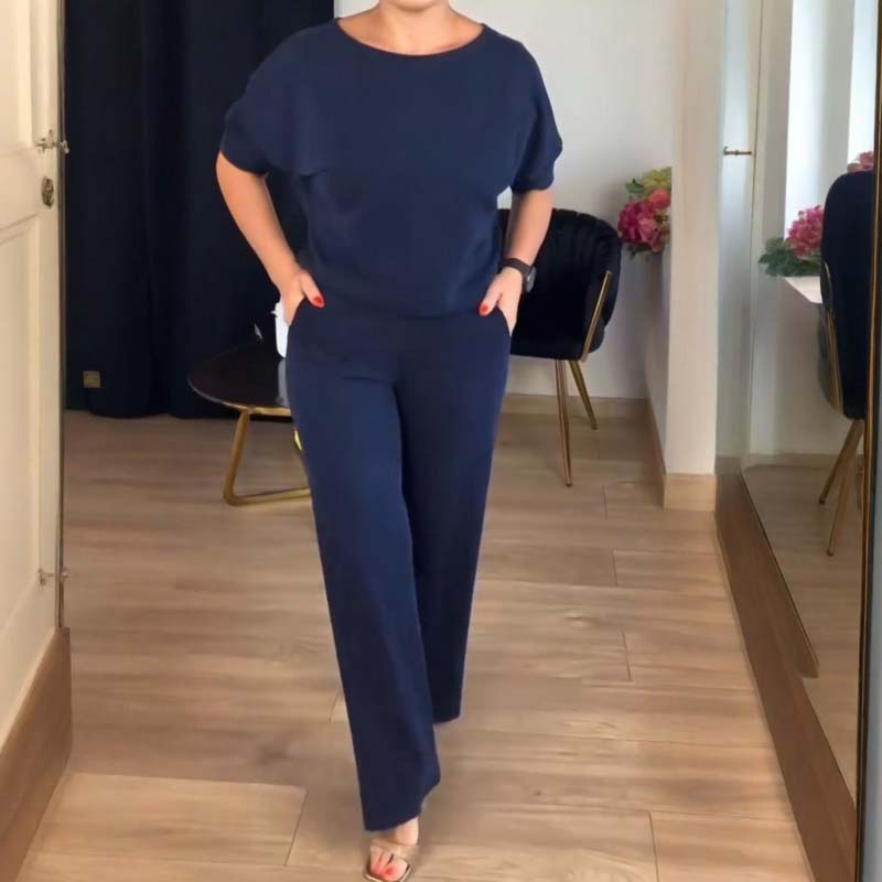 Mirla | Stiligt 3-Delat Set Bestående Av En Lång Cardigan, Topp och Byxor-Eva Jonsson