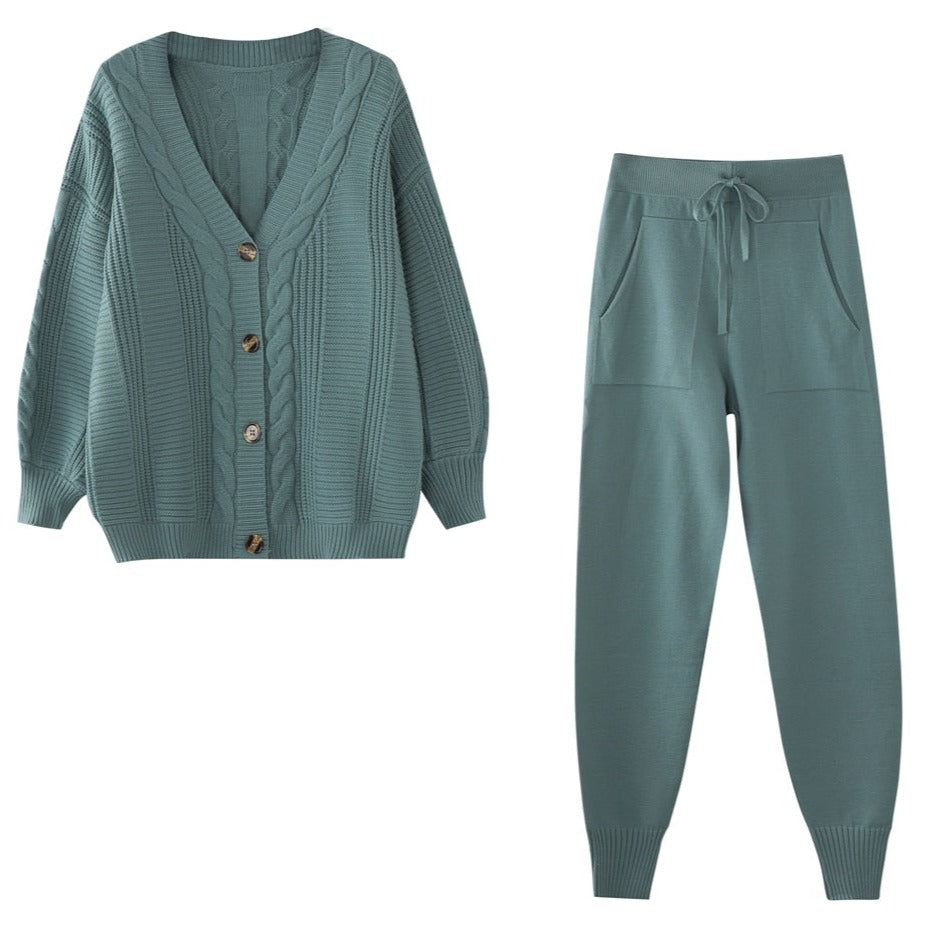 Mirla | Stiligt Set med Cardigan och Byxor-Eva Jonsson