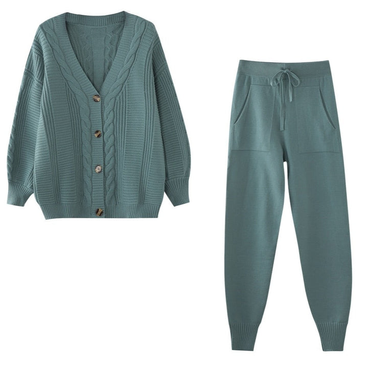 Mirla | Stiligt Set med Cardigan och Byxor-Eva Jonsson