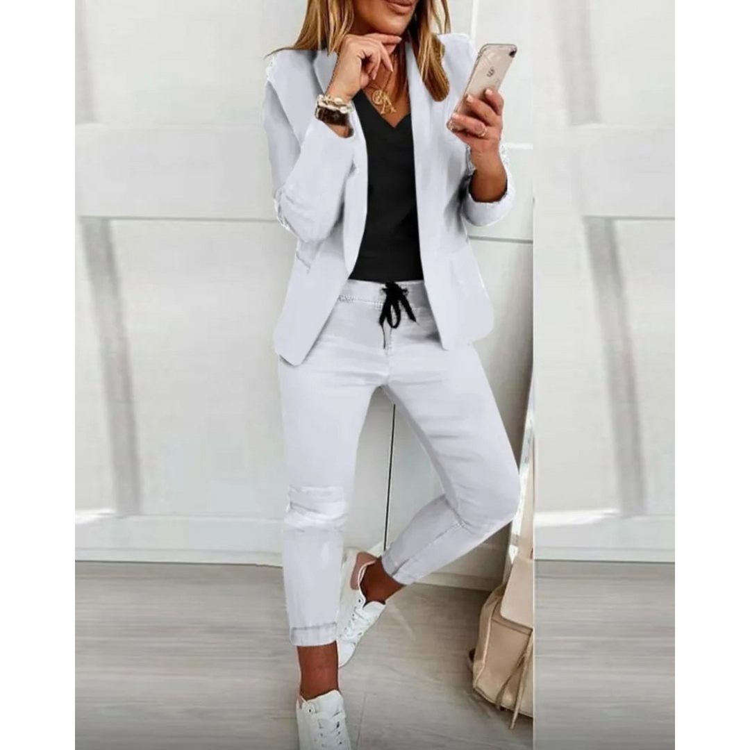Mirla | Stiligt dam blazer och byxset-Eva Jonsson