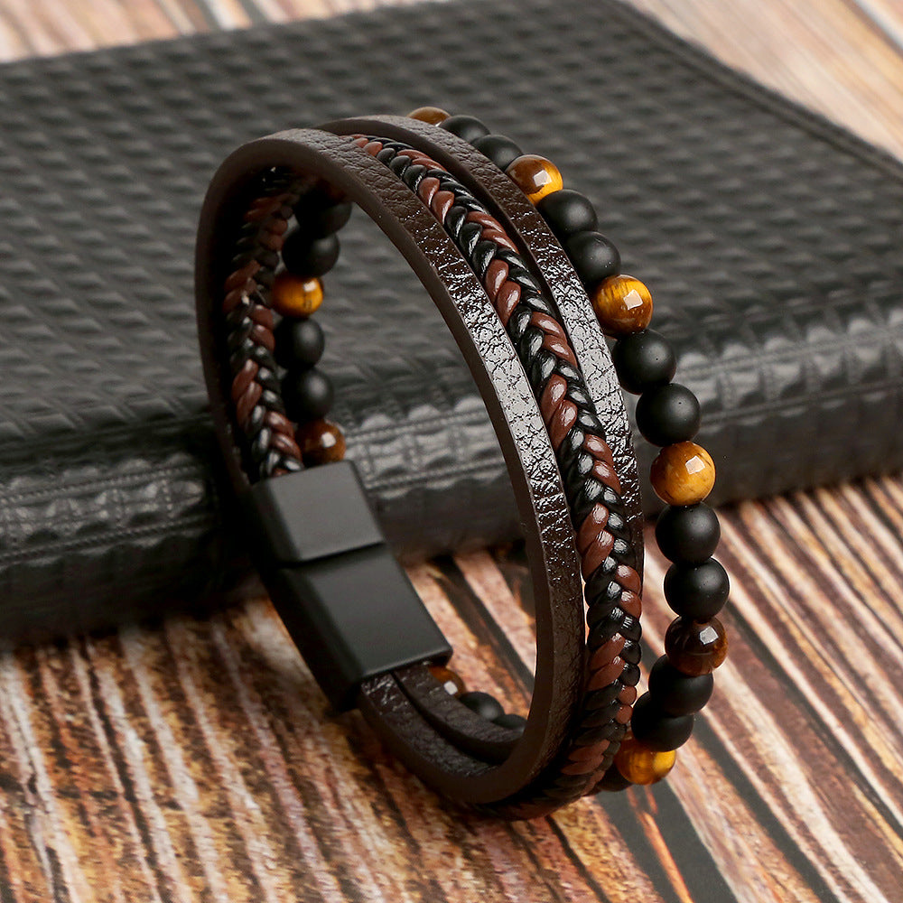 Mirla | Stiligt läderarmbandsset för herrar-Eva Jonsson