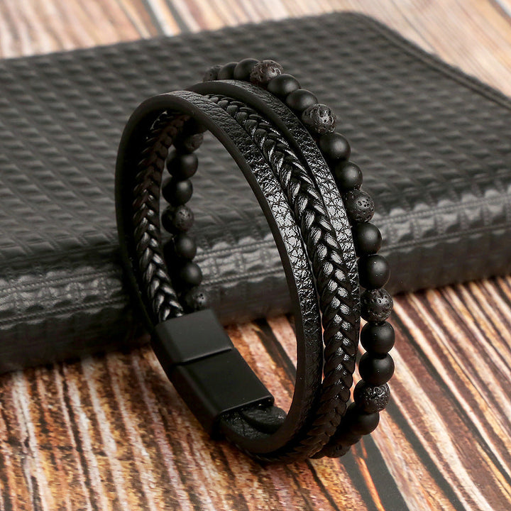 Mirla | Stiligt läderarmbandsset för herrar-Eva Jonsson