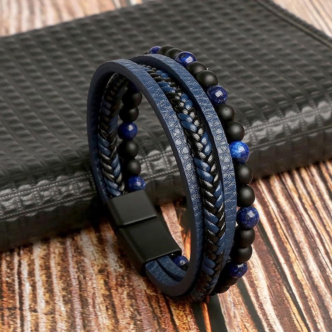Mirla | Stiligt läderarmbandsset för herrar-Eva Jonsson