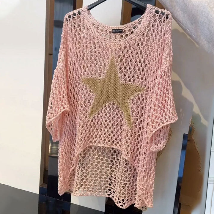 Mirla | Stjärnstickad topp-Eva Jonsson