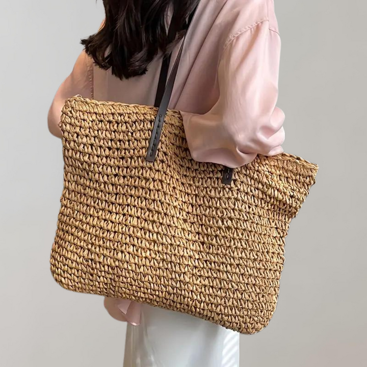 Mirla | Stor Vevd Handväska i Bohemian-Strandstil-Eva Jonsson