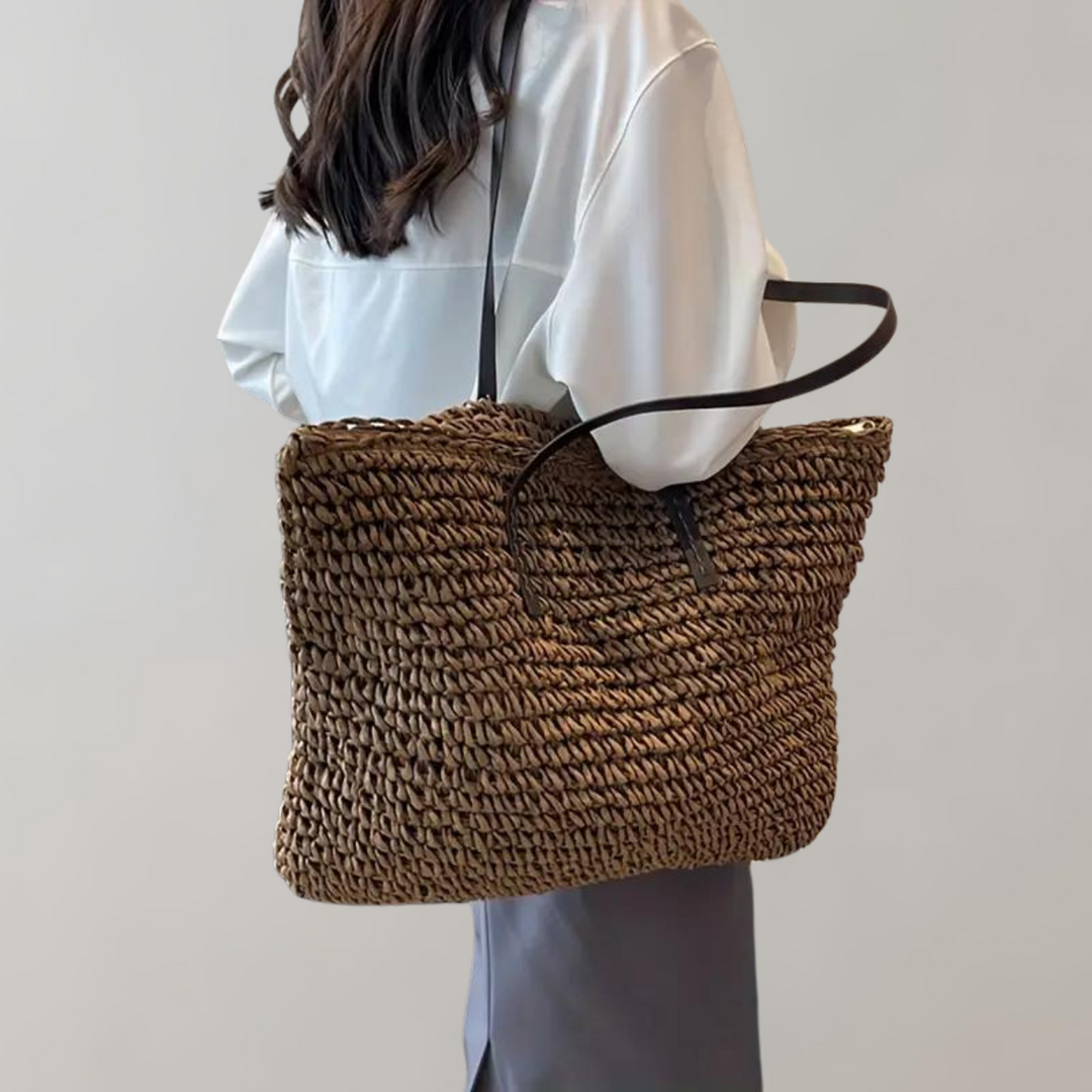 Mirla | Stor Vevd Handväska i Bohemian-Strandstil-Eva Jonsson