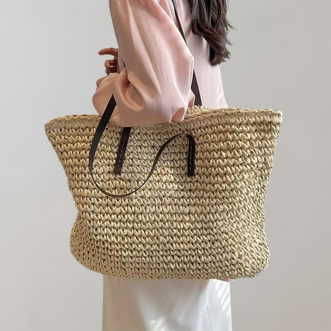 Mirla | Stor Vevd Handväska i Bohemian-Strandstil-Eva Jonsson