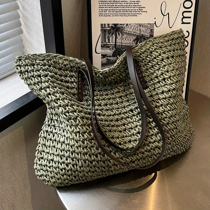 Mirla | Stor Vevd Handväska i Bohemian-Strandstil-Eva Jonsson