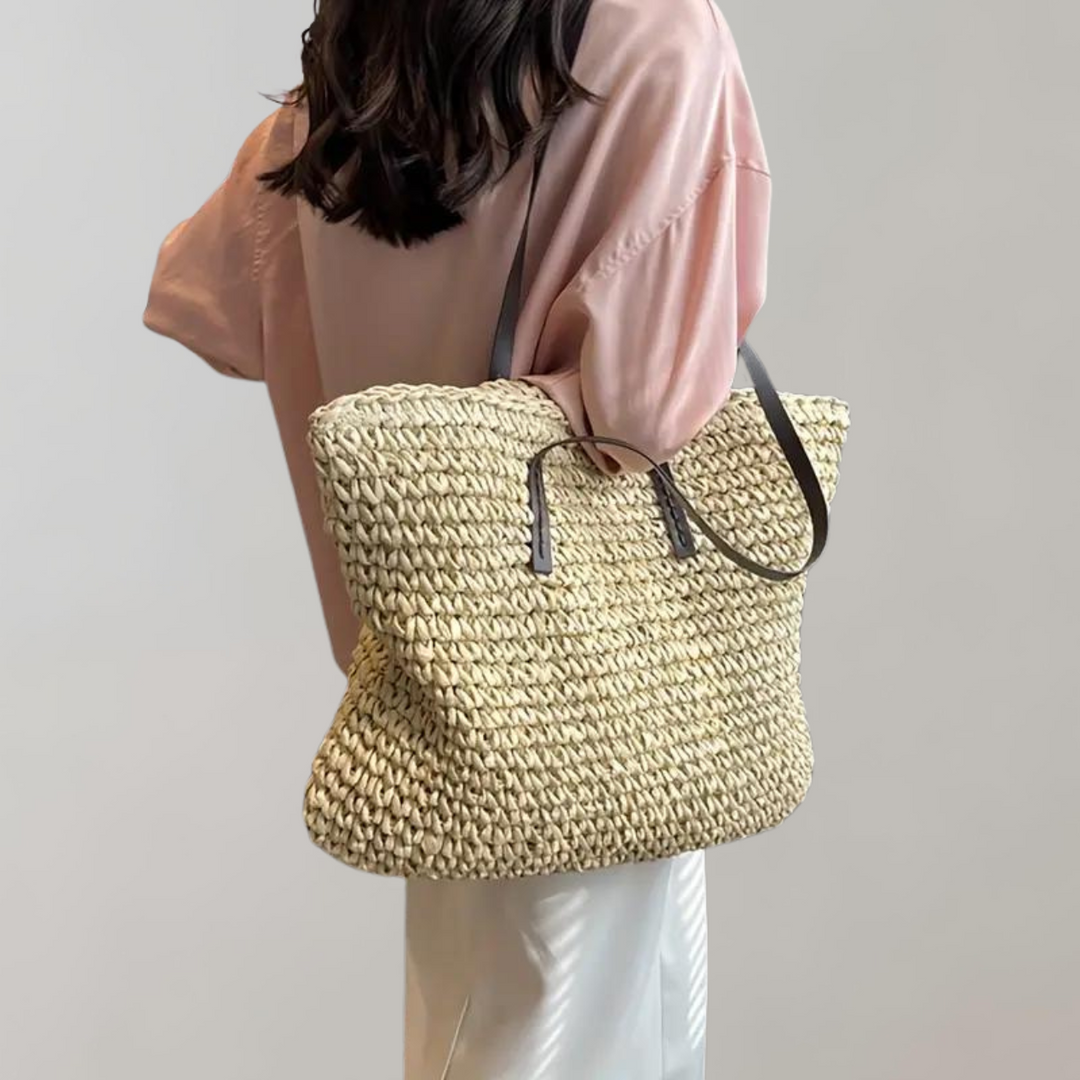 Mirla | Stor Vevd Handväska i Bohemian-Strandstil-Eva Jonsson