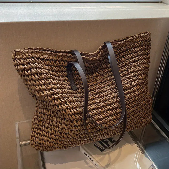 Mirla | Stor Vevd Handväska i Bohemian-Strandstil-Eva Jonsson