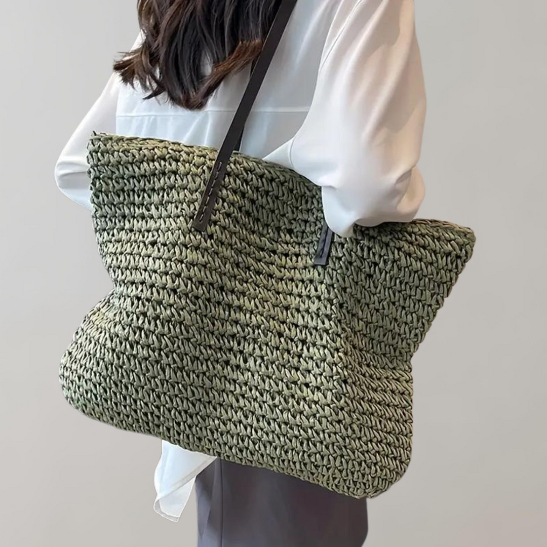 Mirla | Stor Vevd Handväska i Bohemian-Strandstil-Eva Jonsson