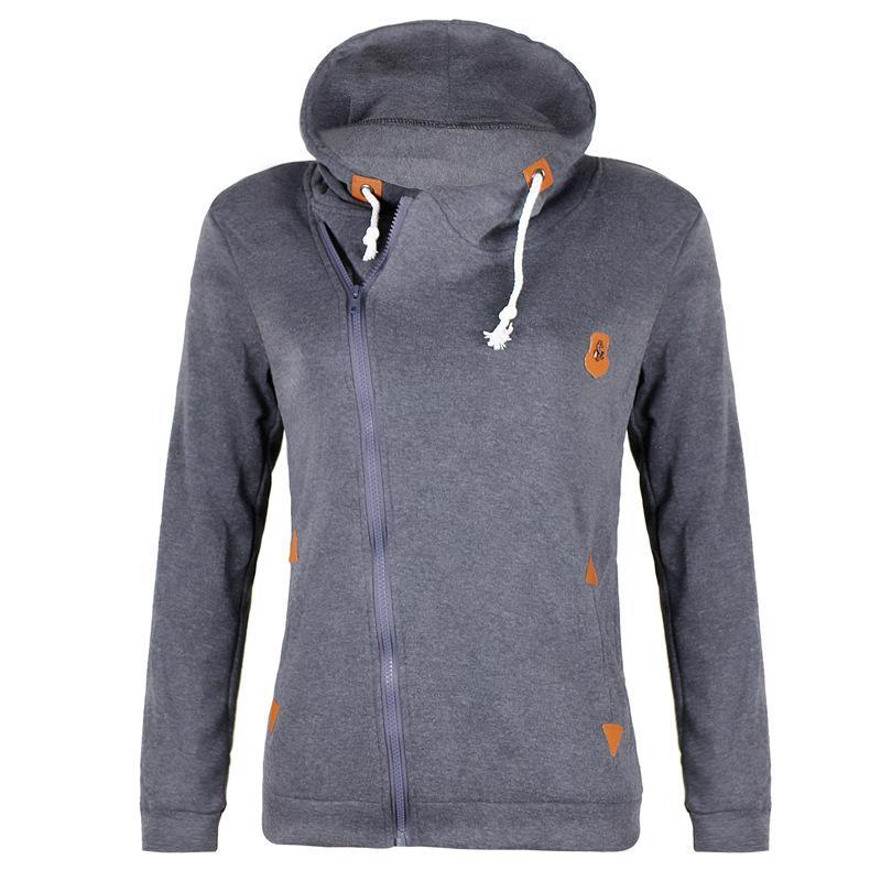 Mirla | Storlek Dragkedja Fickor med Dragsko Hoodie-Eva Jonsson