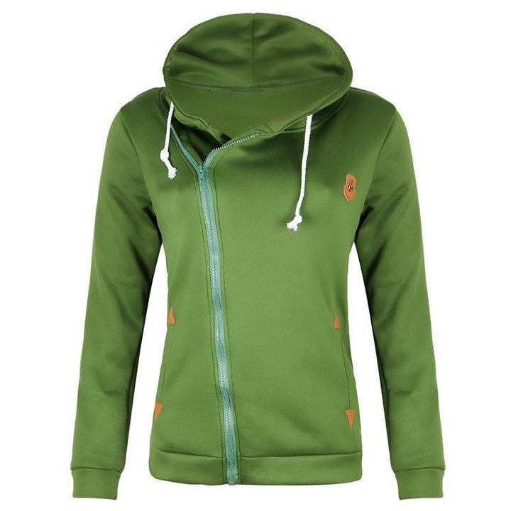 Mirla | Storlek Dragkedja Fickor med Dragsko Hoodie-Eva Jonsson
