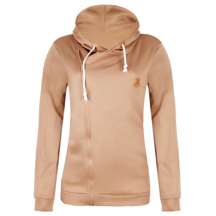 Mirla | Storlek Dragkedja Fickor med Dragsko Hoodie-Eva Jonsson