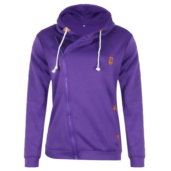 Mirla | Storlek Dragkedja Fickor med Dragsko Hoodie-Eva Jonsson