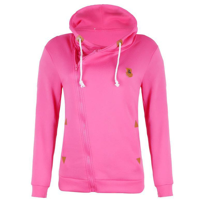 Mirla | Storlek Dragkedja Fickor med Dragsko Hoodie-Eva Jonsson