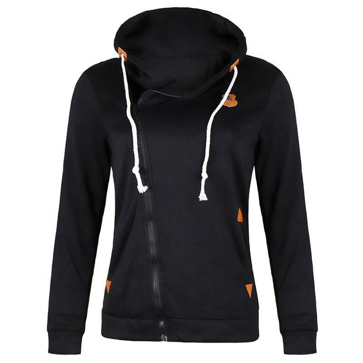 Mirla | Storlek Dragkedja Fickor med Dragsko Hoodie-Eva Jonsson